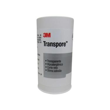 Imagem de Esparadrapo 10cmx4,5m Transpore com capa 3M Kit com 4un