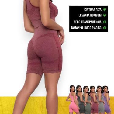 Imagem de SHORT Leg Legging LEVANTA BUMBUM Cintura Alta Fitness Treino Corrida A