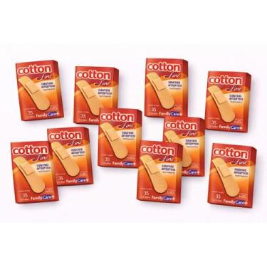 Imagem de Curativo Band-Aid Cotton Line Kit Família 10 Caixas Com 35 Unidades Ca