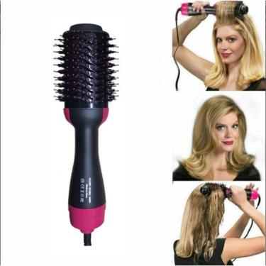 Imagem de Escova Secadora Modeladora Hair Styler 3 em 1 1000W Íons Negativos Preto OEM 110V