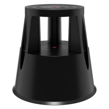 Imagem de Banqueta Escada Móvel com Rodízios 2 Degraus 42 cm Plástico Reforçado Trava Automática Fixa 150 kg