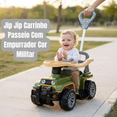 Imagem de Jip Jip Carrinho Quadriciclo Passeio Com Haste Guia Empurrador Apoio d