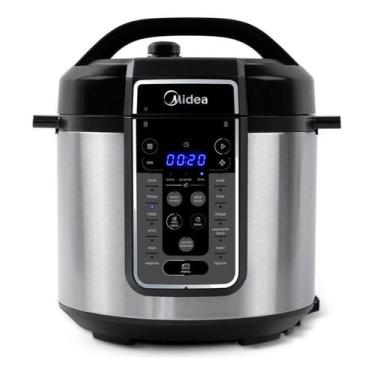 Imagem de Panela De Pressão Elétrica Midea 6L Mastersteam Inox 127V, 110V