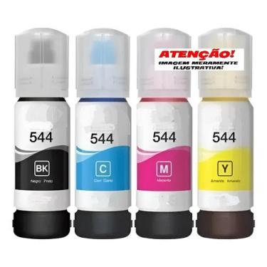 Imagem de kit 04 tintas para recarga T544 / 544 para impressora tank L3250 - A3L