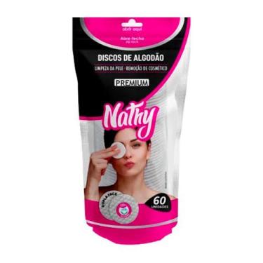 Imagem de Algodão De Limpeza Facial Disco Dupla Face 60un Nathy