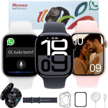 Imagem de Relógio Smartwatch S Série 11 GPS NFC Responde Whatsapp e Fone Sem Fio