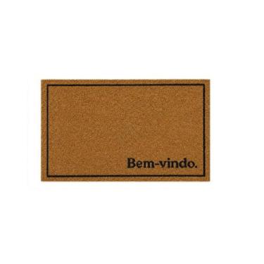 Imagem de Capacho Retangular Fibra De Coco Base PVC 75x45cm - Komeco Bem-Vindo M