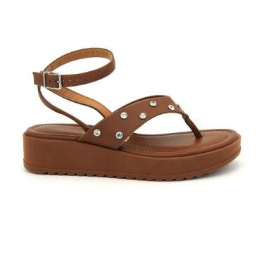 Imagem de Sandalia Feminina Vizzano 6492.320 Papete Plataforma Pedraria Moda, 35