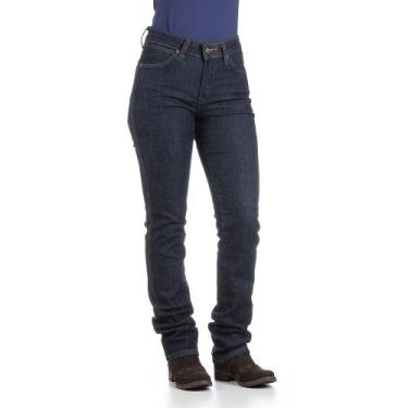 Imagem de Calça Jeans Feminina Azul Escuro Cowboy Cut Original Wrangler 23552, 4