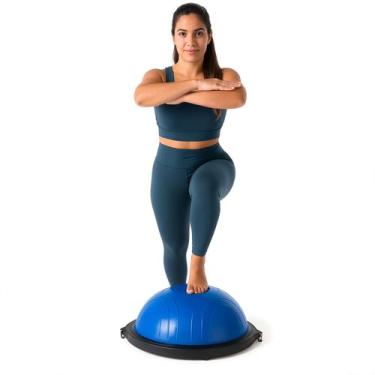 Imagem de Meia Bola Bosu Com Alça para Exercicios, Equilíbrio e Yoga 60cm - L7 S