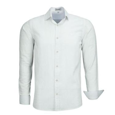 Imagem de Camisa Social Amil Masculina Linho Comfort Manga Longa Sem Bolso 1881 