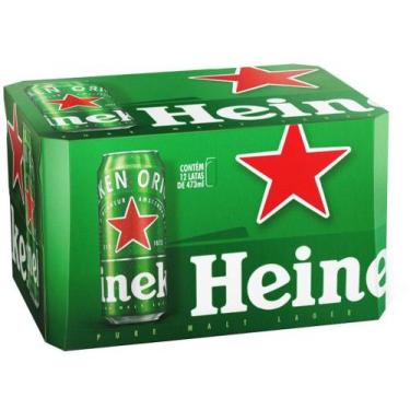 Imagem de Cerveja Heineken Premium Puro Malte Lager - Pilsen 12 Unidades Lata 47