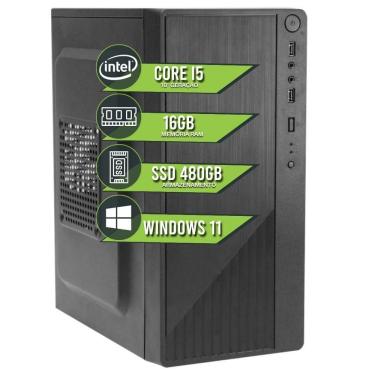 Imagem de Computador Intel Core I5 10400F 10a Geração 16GB Ddr4 Ssd 480GB Windows 11