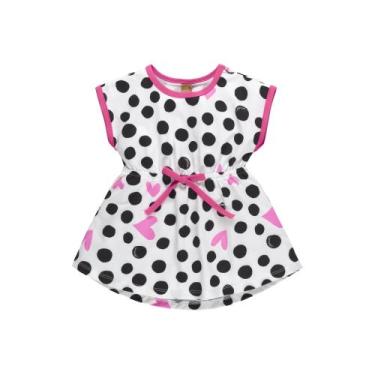 Imagem de Saida De Praia Up Baby Roupa De Bebê Infantil Estampa De Bolinhas Com 