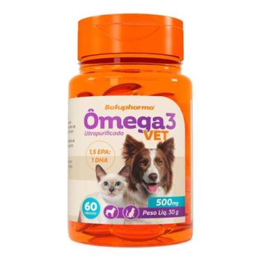 Imagem de Omega 3 Vet Suplemento Cães E Gatos 60 Cápsulas 500mg - BOTUPHARMA
