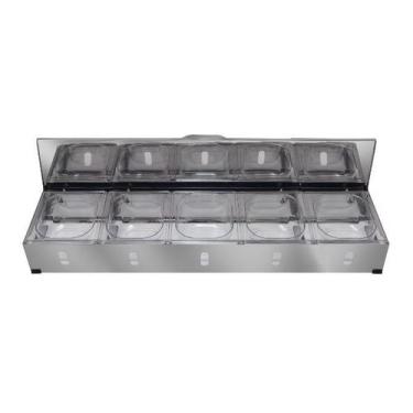 Imagem de Condimentadora Pizzarola Profissional Inox Bancada 5 Cubas - AISA