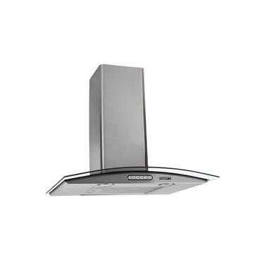 Imagem de Coifa de Parede Fogatti Vidro Curvo Duto Slim 60cm Inox com Led Inox 220V