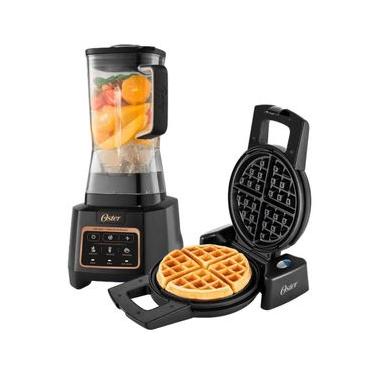 Imagem de Kit Liquidificador Xtreme Mix E Máquina De Waffle Oster 110V