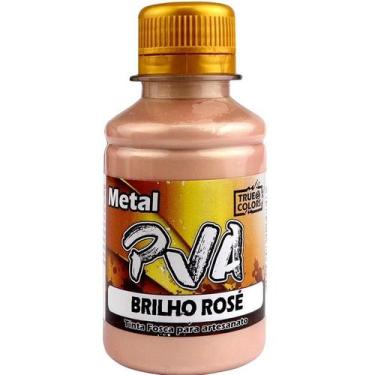 Imagem de Tinta pva metal true colors 7968 brilho rosê 100 ml - efeito metálico 