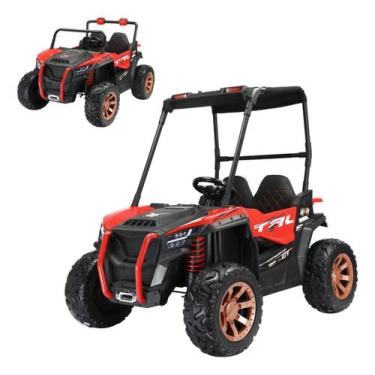 Imagem de Mini Carro Utv Quadri Elétrico Infantil 12v Capota Removível Cor Verme
