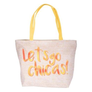 Imagem de Bolsa Praia Feminina Grande P/ Compras Sacola Passeio - PGB, Amarelo