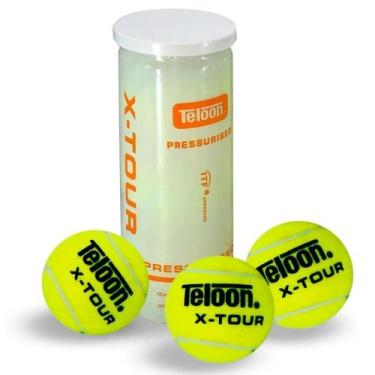 Imagem de Bola De Tênis Campo X-Tour Pack Com 3 Unidades ITF Teloon, Amarelo