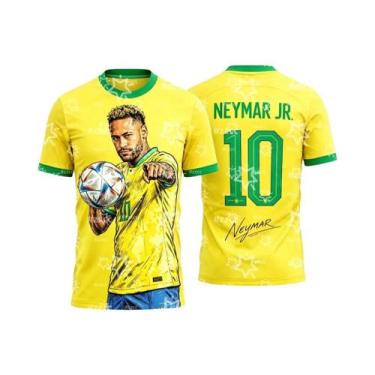 Imagem de Camisa De Futebol Da Seleção Brasileira Neymar Jr Para Homens, Mulhere
