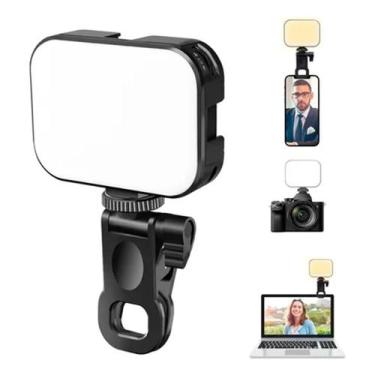 Imagem de Luz Led De Preenchimento Rgb Camera + Suporte Cel Notebook - Sem marca