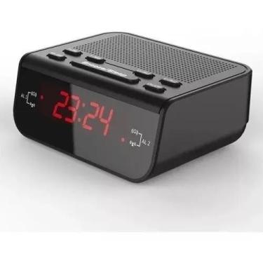 Imagem de Relógio Despertador Digital Elétrico De Mesa Rádio Am/fm 671 - Sem mar