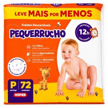 Imagem de Fralda Descartável Pequerrucho Econômica Hiper, P
