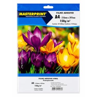 Imagem de Filme Adesivo Inkjet 150G Transparente Pacote Com 10-81884