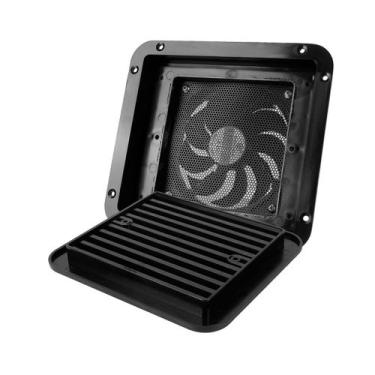 Imagem de Exaustor de Ventilação Elétrico 12v Cor Preta Motorhome 8 Pol - Barco 