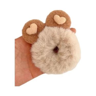 Imagem de Faixas De Cabelo Elásticas De Pelúcia Com Orelhas De Coelho E Urso Par