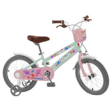 Imagem de Bicicleta Aro 16 Sweet Flower Menta - Bandeirante, 16", Menta