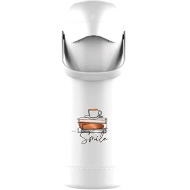 Imagem de Garrafa Térmica Magic Pump Bomba de Pressão 1l Branco Dec. Smile