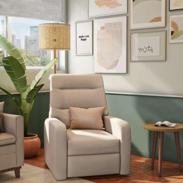 Imagem de poltrona reclinável lewis corino bege
