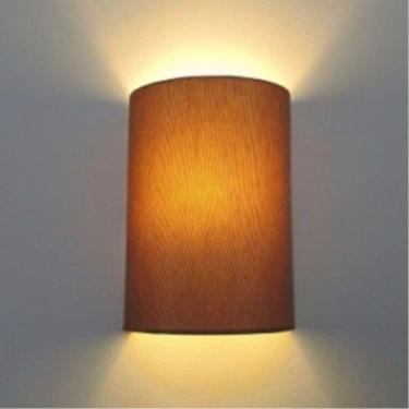 Imagem de Arandela Meia Cana Retro 25/18x10cm Bivolt Palha