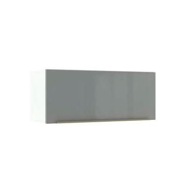 Imagem de Armário Aéreo Lux 80cm 1 Porta Basculante Branco Cinza