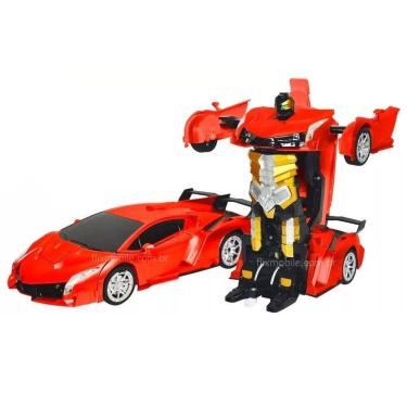 Imagem de Carrinho Controle Remoto Lamborghini Transformers Vermelha