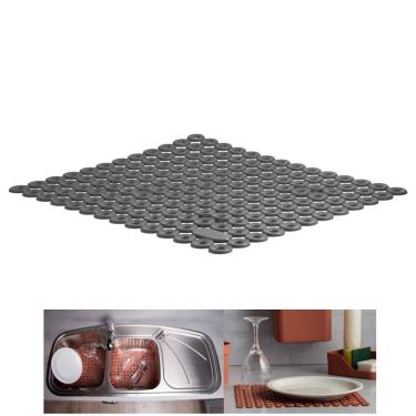 Imagem de Tapete Pia Escorredor Louças Copos Pratos Talheres Cozinha Trium - PP 500 Ou