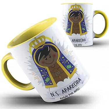 Imagem de Caneca amarelo Santinha Nossa Senhora Aparecida