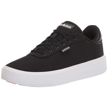 Imagem de adidas Court Platform CLN Tênis feminino, Preto/branco/preto, 8