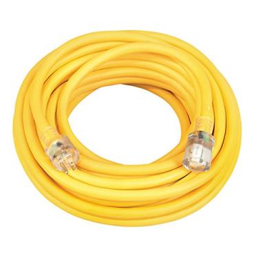 Imagem de Southwire 02688 Cabo de extensão externo de vinil 10/3 1,5 m com extremidade iluminada, amarelo, 15 m - 2688802