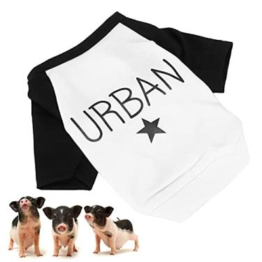 Imagem de GLOGLOW Roupas para cães, camiseta fina para animais de estimação body para cães roupas de animais de estimação terno respirável elástico para filhote de pequeno e médio (preto, M)