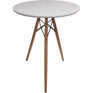 Imagem de Mesa Bistro Redonda Bar Tampo 70cm Tripé Eames Eiffel (Branco)