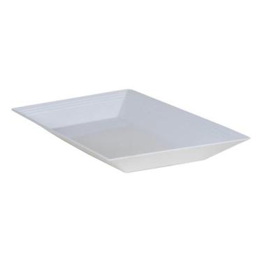 Imagem de Travessa Retangular Para Alimentos Cozinha Branco 42X24x4cm - Paramoun