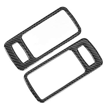 Imagem de Acabamento maçaneta porta interna, 2 peças maçaneta porta interna em fibra de carbono capas moldura para 2009-2013
