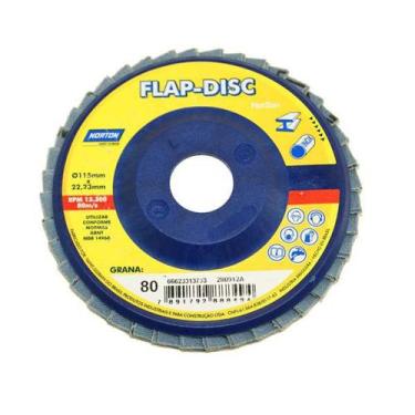 Imagem de Disco Flap-Disc R 822 Suporte Plástico 115mm Gr 80 - Norton