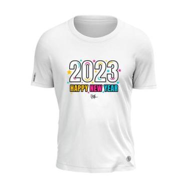 Imagem de Camiseta 2023 Happy New Year Shap Life Colorido Estrelas