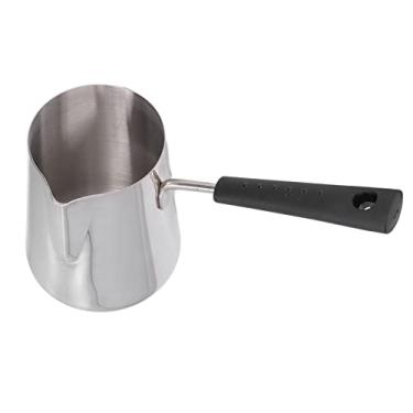 Imagem de Cafeteira Turca,Aquecedor de Leite e Manteiga de A?o Inoxid¨¢vel 600ml, Brew Brilhante Delicioso Espresso, Panela de Caf¨¦, Aquecedor de Leite e Chocolate com Manteiga, Molho, cafeteira turca aque